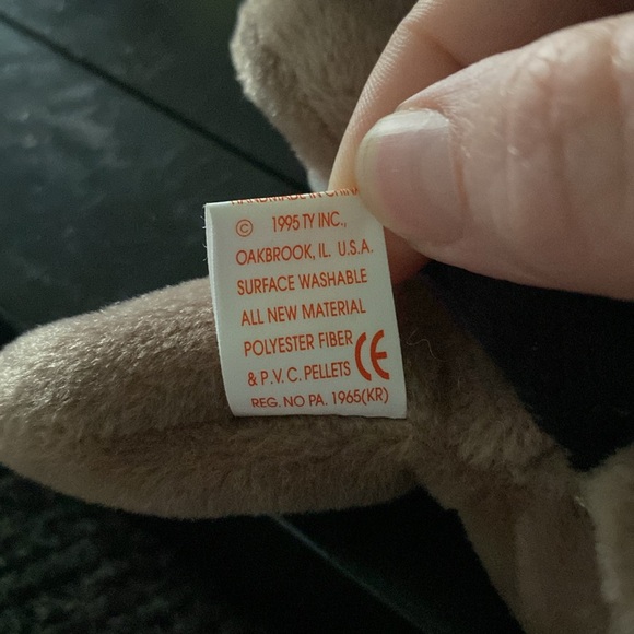 Beanie Baby TY 1995 Ringo Vintage Raccoon - Picture 8 of 8